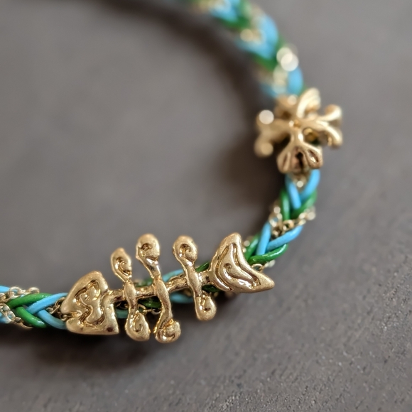 TORY BURCH Fish Braided Logo Bracelet - Picture 3 of 3